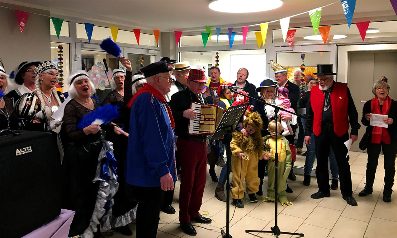 Die Narren halten Einzug in der Belia Seniorenresidenz Riemke!